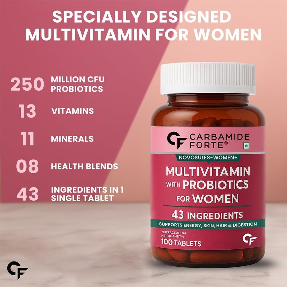 Carbamide Forte Women+ Multivitamin with Probiotics 100 Tablets