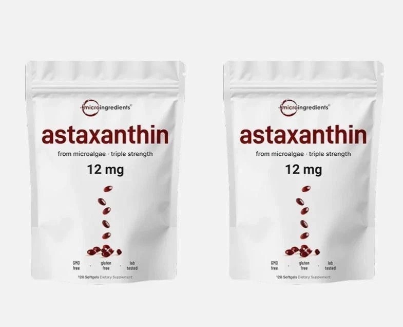 2 Pack | Astaxanthin 12mg, 120 Softgels, 4 Month Supply NEW