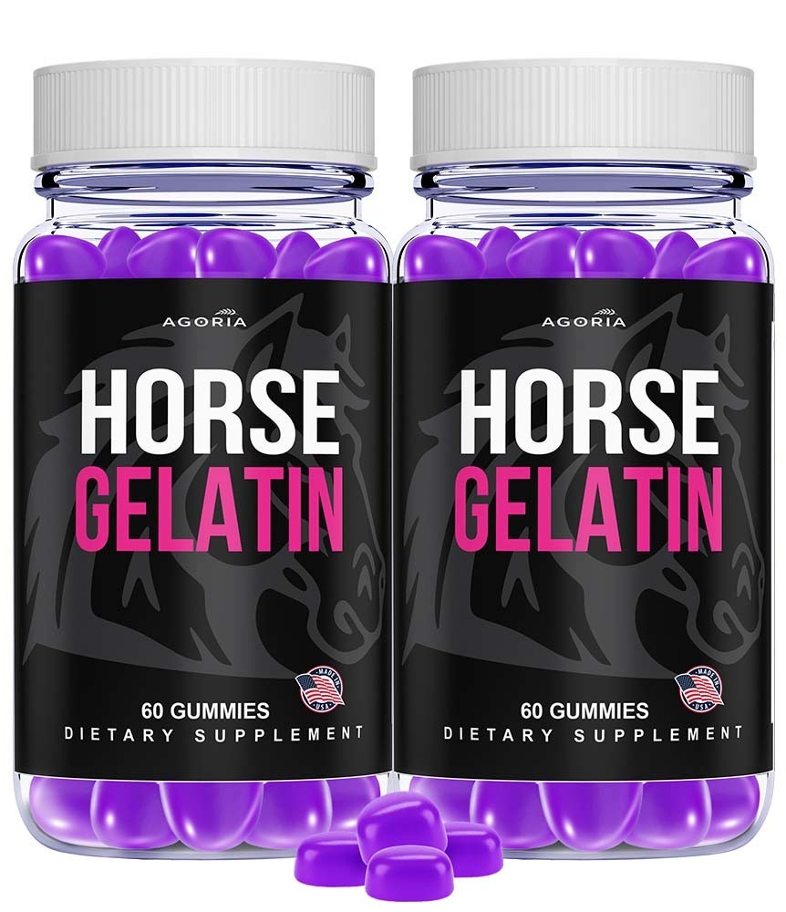 (2 Pack) Horse Gelatin Performance Gummies, Horse Gelatin Men’s Health Gummies