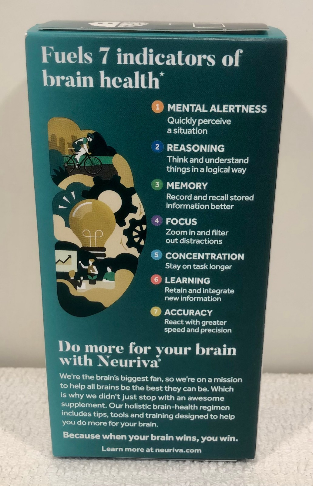 Neuriva Ultra Brain Health Supplement Clinically Tested Nootropic 60 Capsules