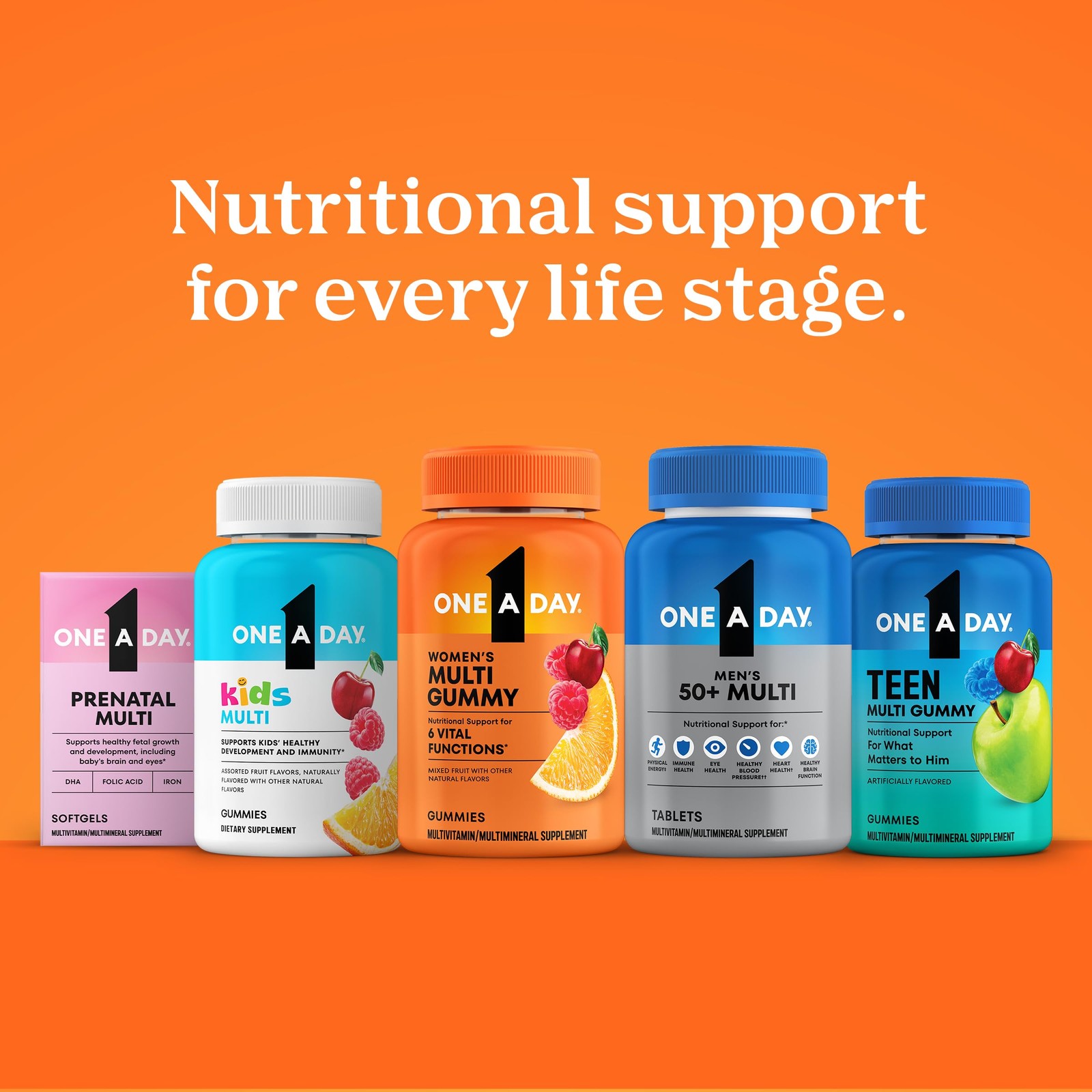 Men’s 50+ Multivitamins, Supplement with A, C, D, E and Zinc for Immune Healt…