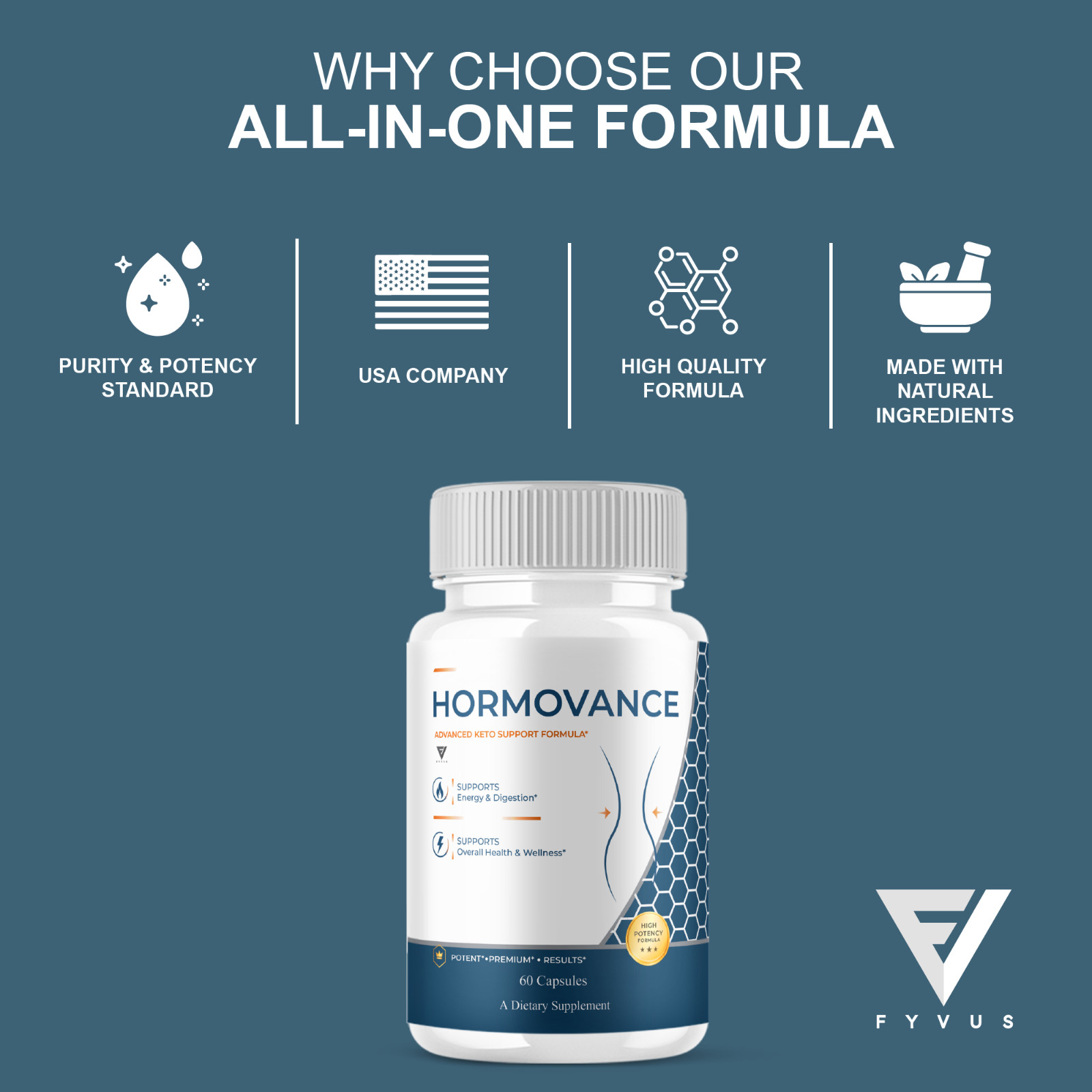 (3 Pack) HORMOVANCE Advanced Keto Support, HORMO VANCE Formula (180 Capsules)
