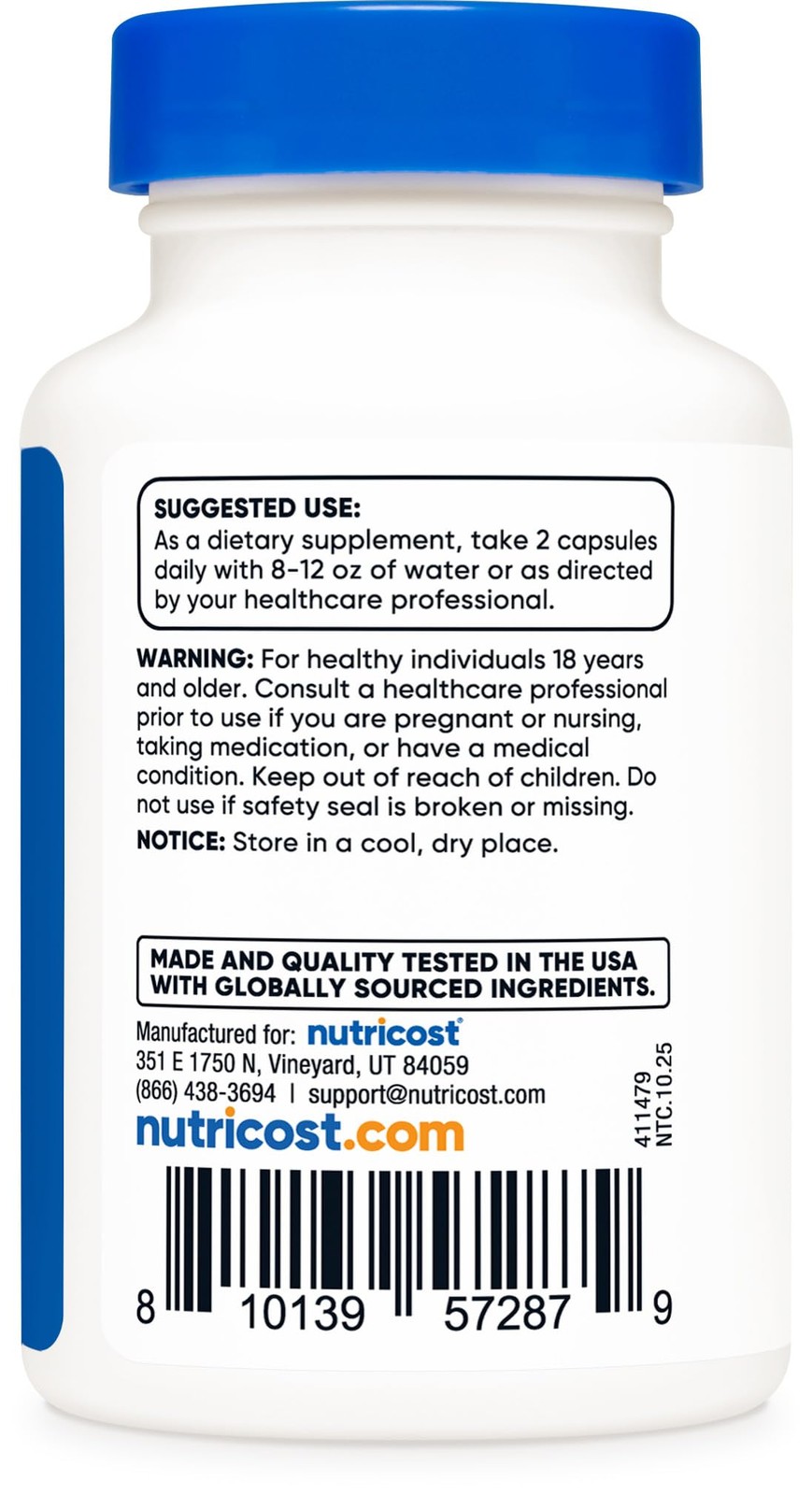 Nutricost Berberine HCl (1,200mg) 60 Capsules, 30 60 Count (Pack of 1)