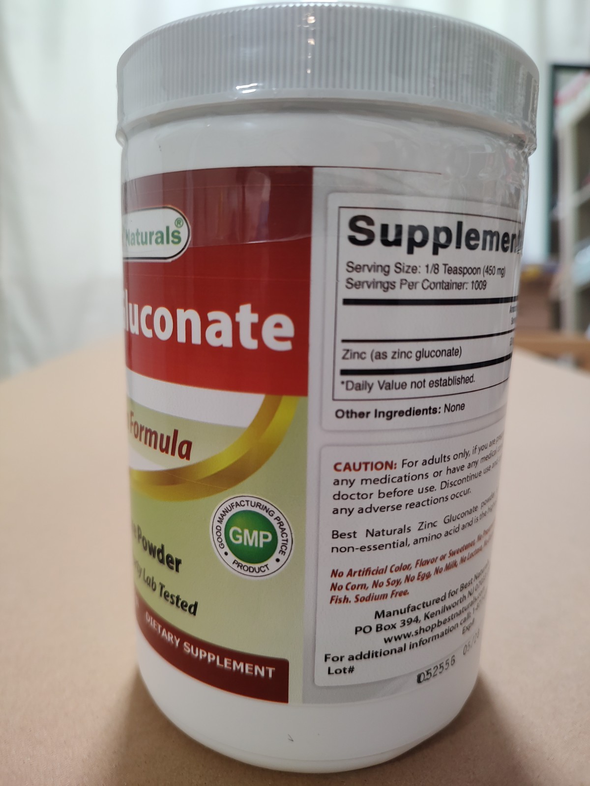 Best Naturals Zinc Gluconate Pure Powder 1 Pound