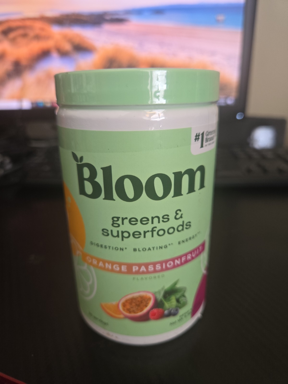 BLOOM NUTRITION Greens and Superfoods Powder Orange Passion Fruit 25ct EXP 9/26