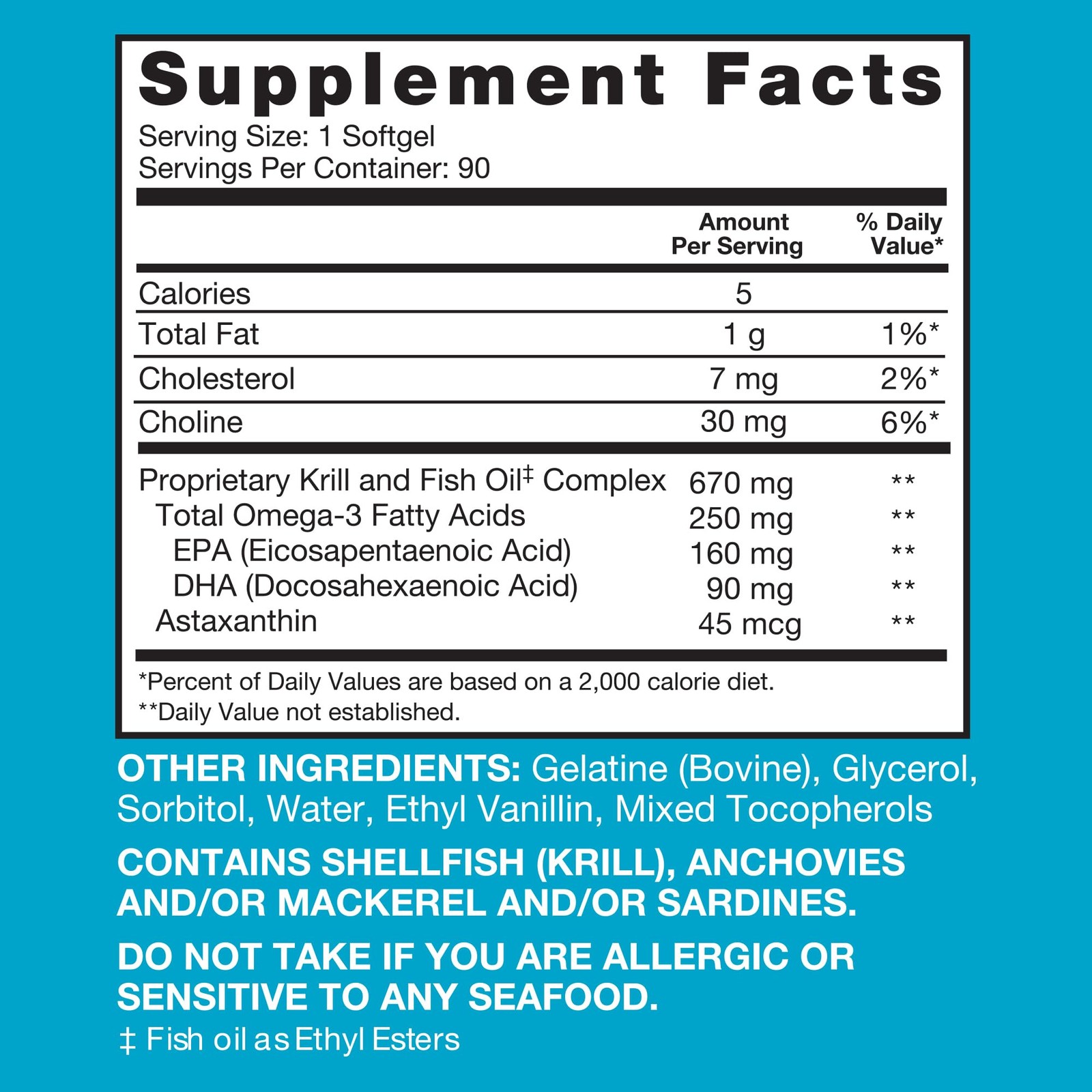Advanced Omega-3 Krill & Fish Oil Complex, 250mg EPA & DHA, 60ct