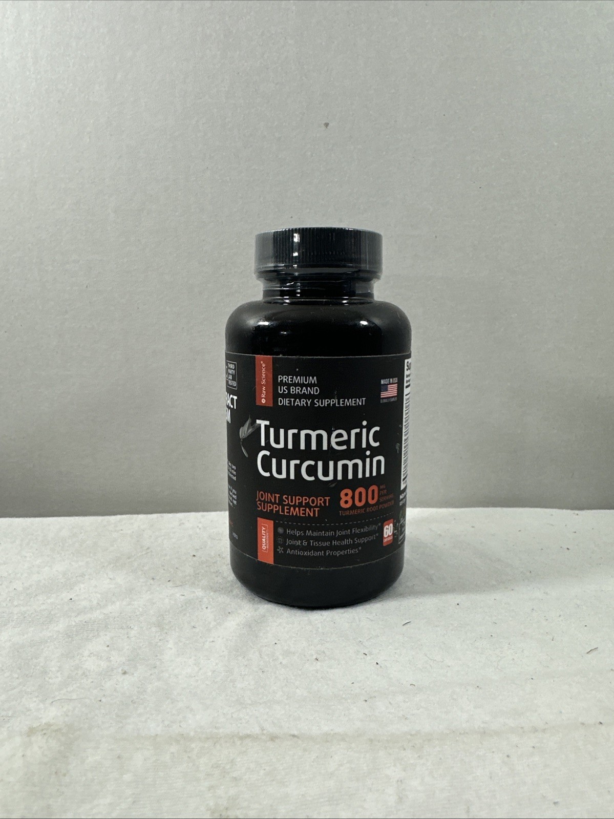 Raw Science Turmeric Curcumin 60 Capsules Exp 10/26
