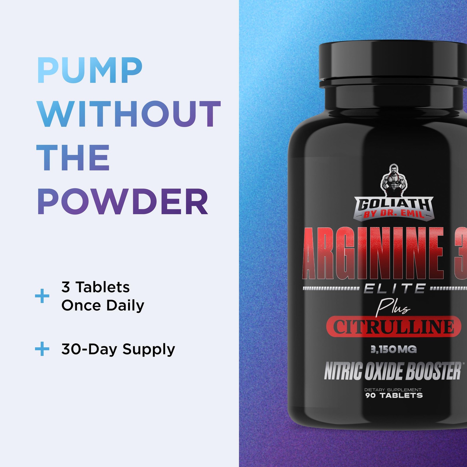 Arginine 3K Elite – High-Dose Nitric Oxide Booster – Supports Blood Flow, Mus…