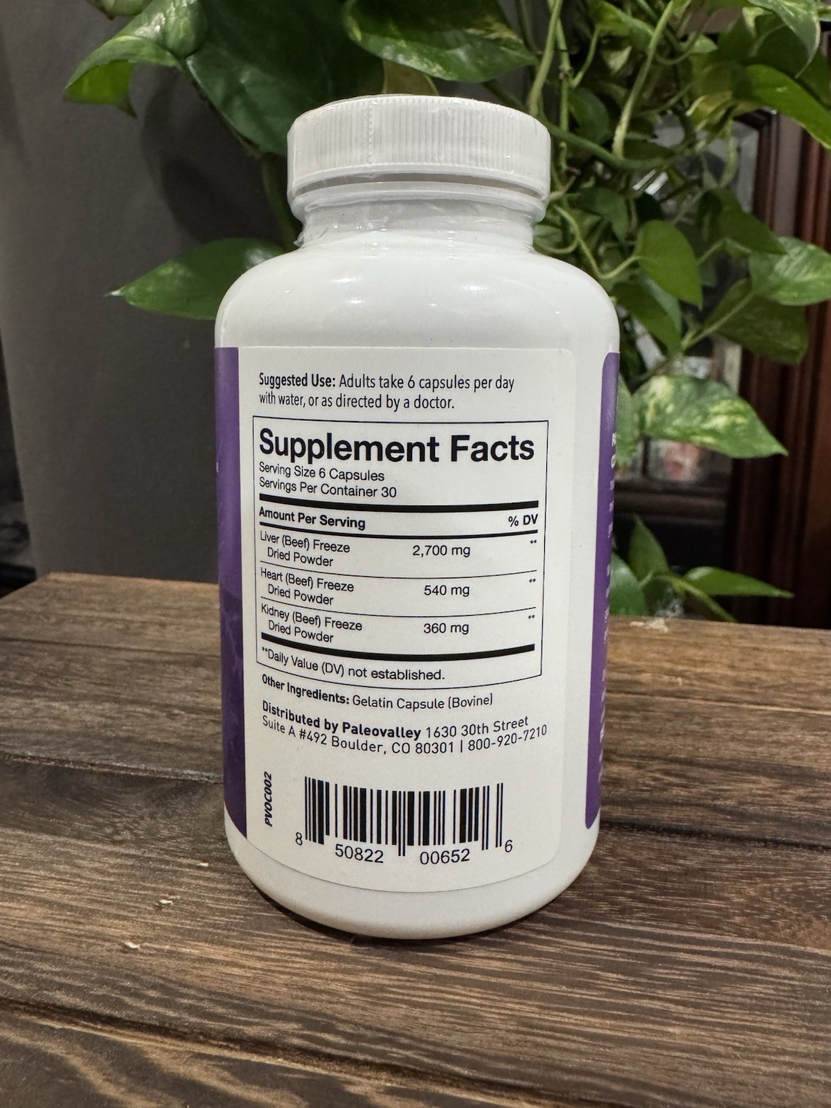 Paleovalley Grass Fed Organ Complex 180 Capsules , 30 Day Supply