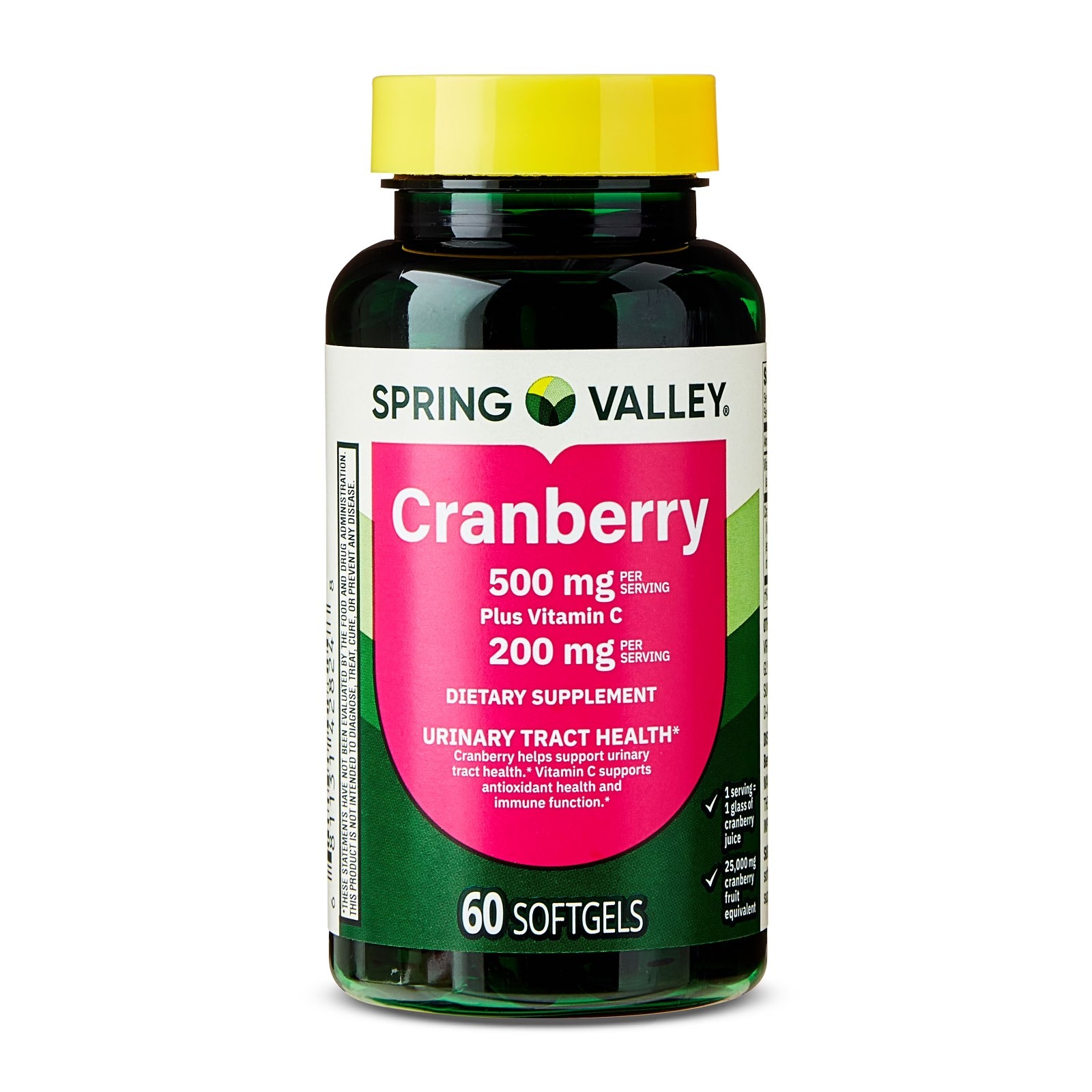 Cranberry Plus Vitamin C Softgels 500mg Urinary Tract Health Support 60 Count US