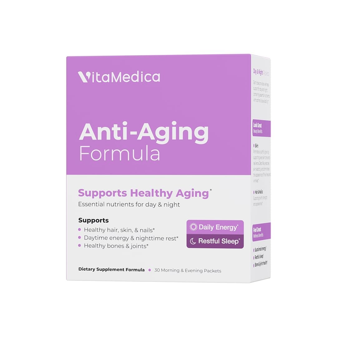VitaMedica Anti-Aging Formula AM/PM Multivitamin Packets for Women Men –