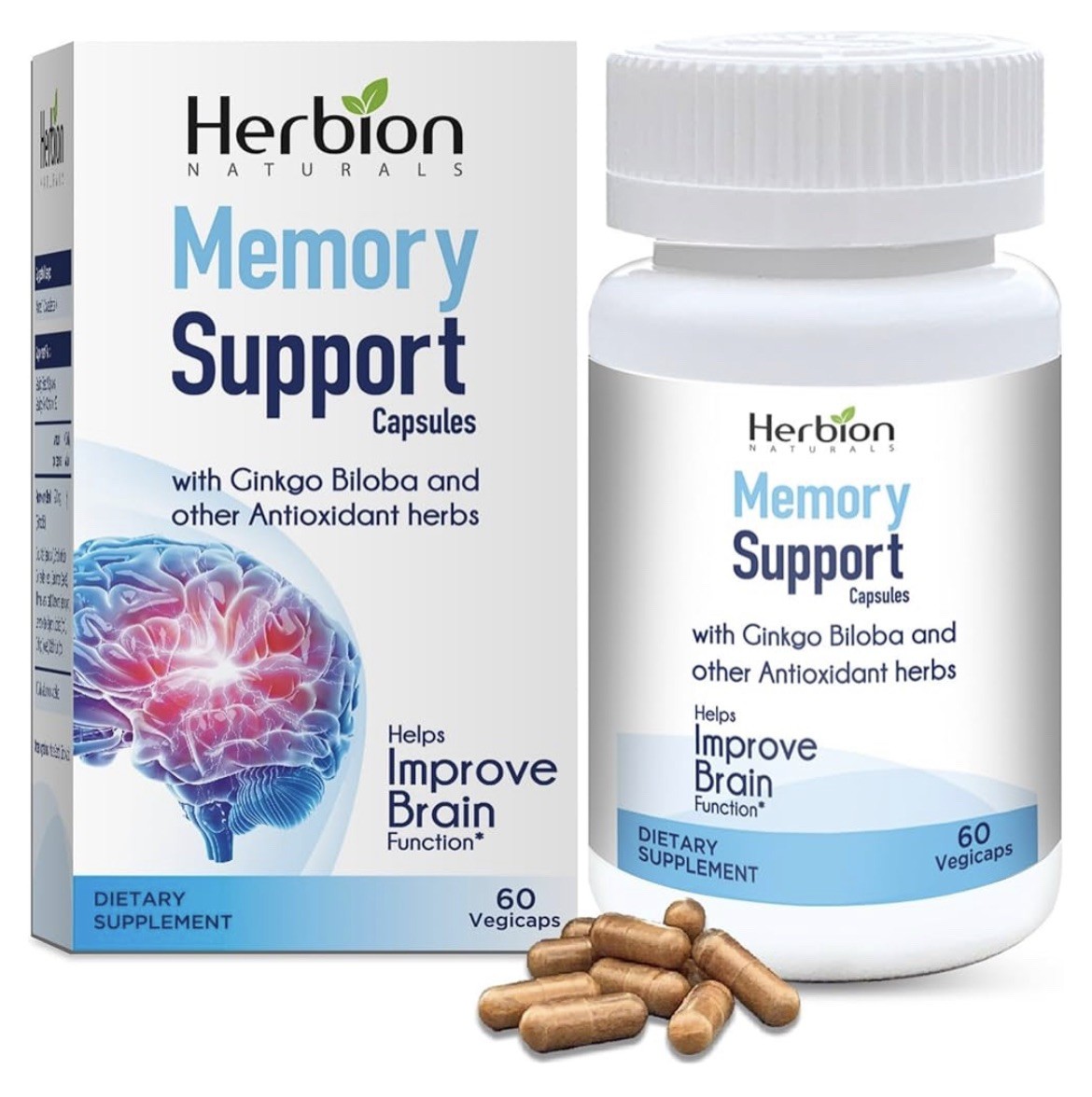 Herbion Naturals Memory Support 60capsules Each 3pk=180caps Exp03/26