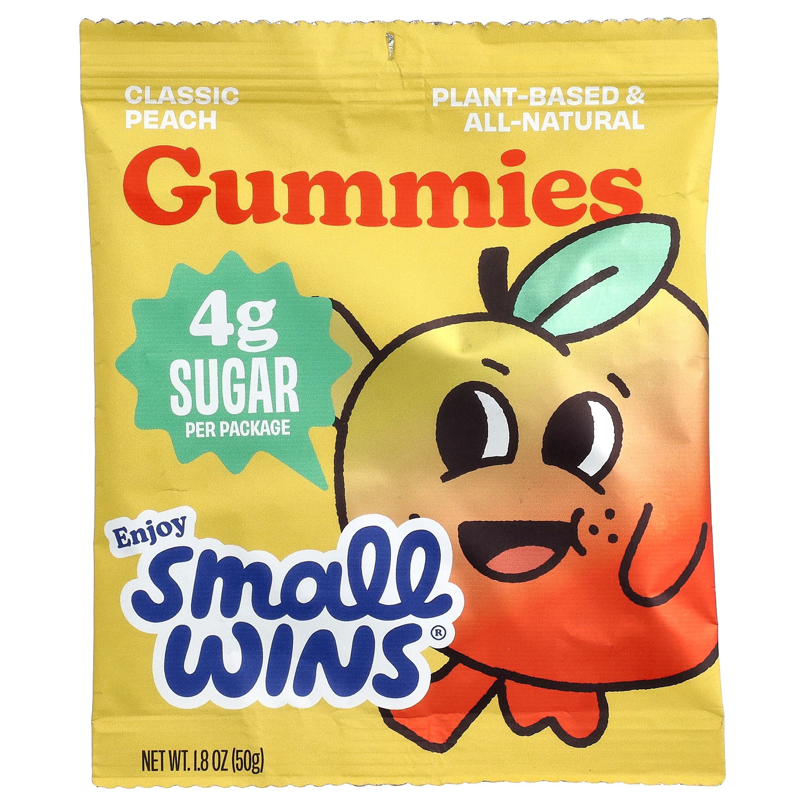 Gummies, Classic Peach , 1.8 oz (50 g)