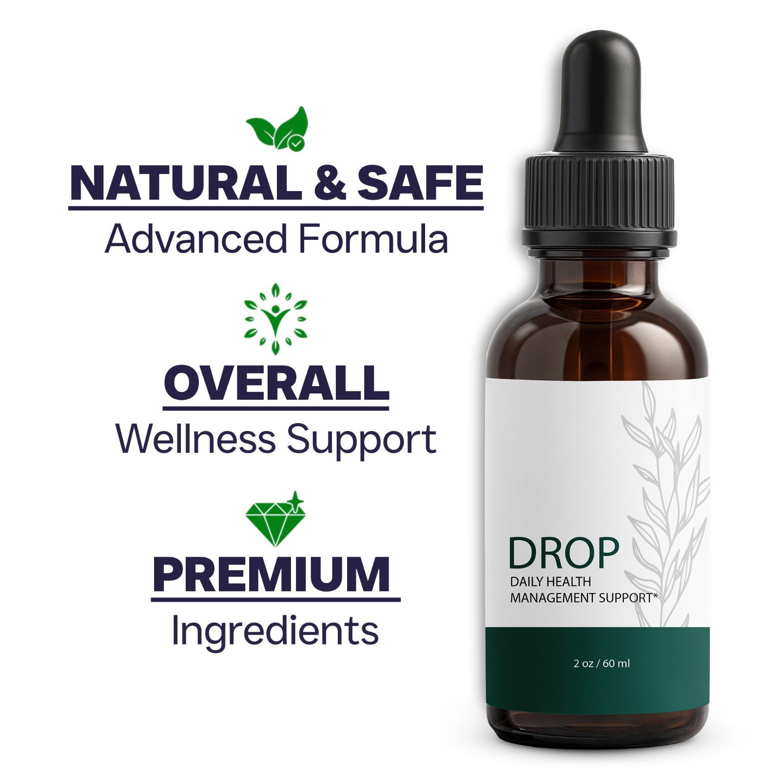 ( 3 Pack ) Drop For Daily Well – Being & Management Support, Blood Health Drops