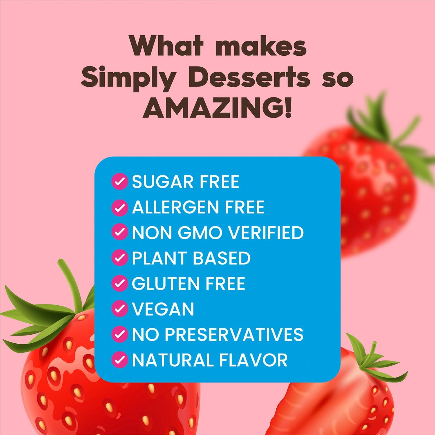 Plant Based Natural Strawberry Jel Dessert – 6 Pack – Zero Sugar, 0g Net Carb…