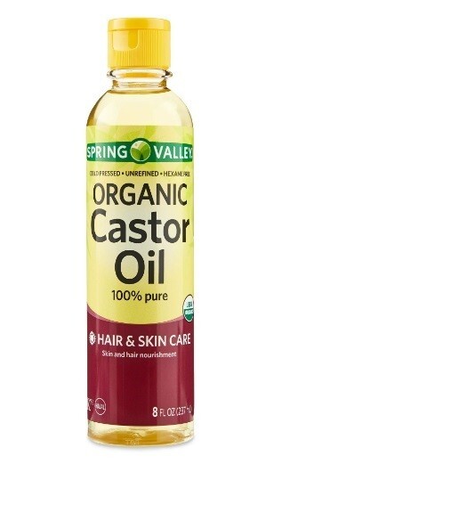 Spring Valley Cold-Pressed Castor Oil Organic for Hair & Skin 8 fl oz