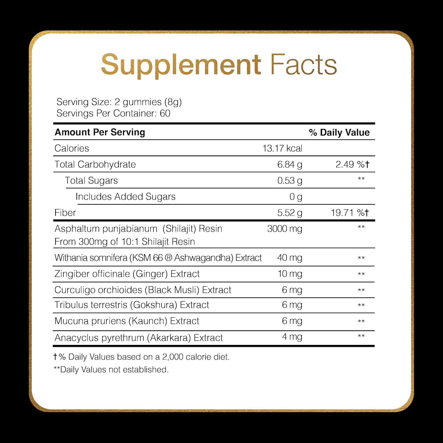 Be Bodywise Pure Himalayan Shilajit Gummies Gold I Lab Tested I No Added Suga.