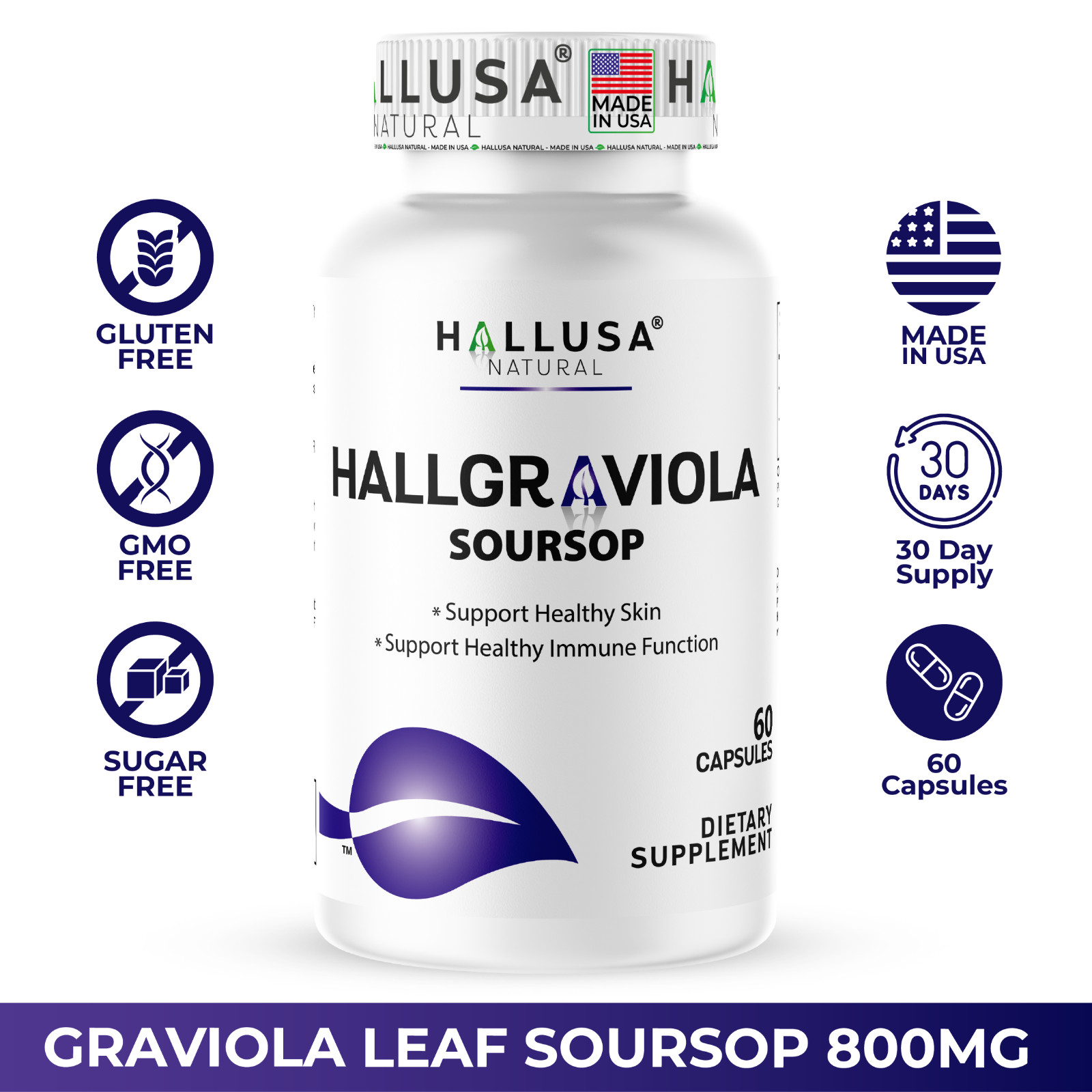 GRAVIOLA Soursop – Cellular Protection – Immune Booster – 60 Caps
