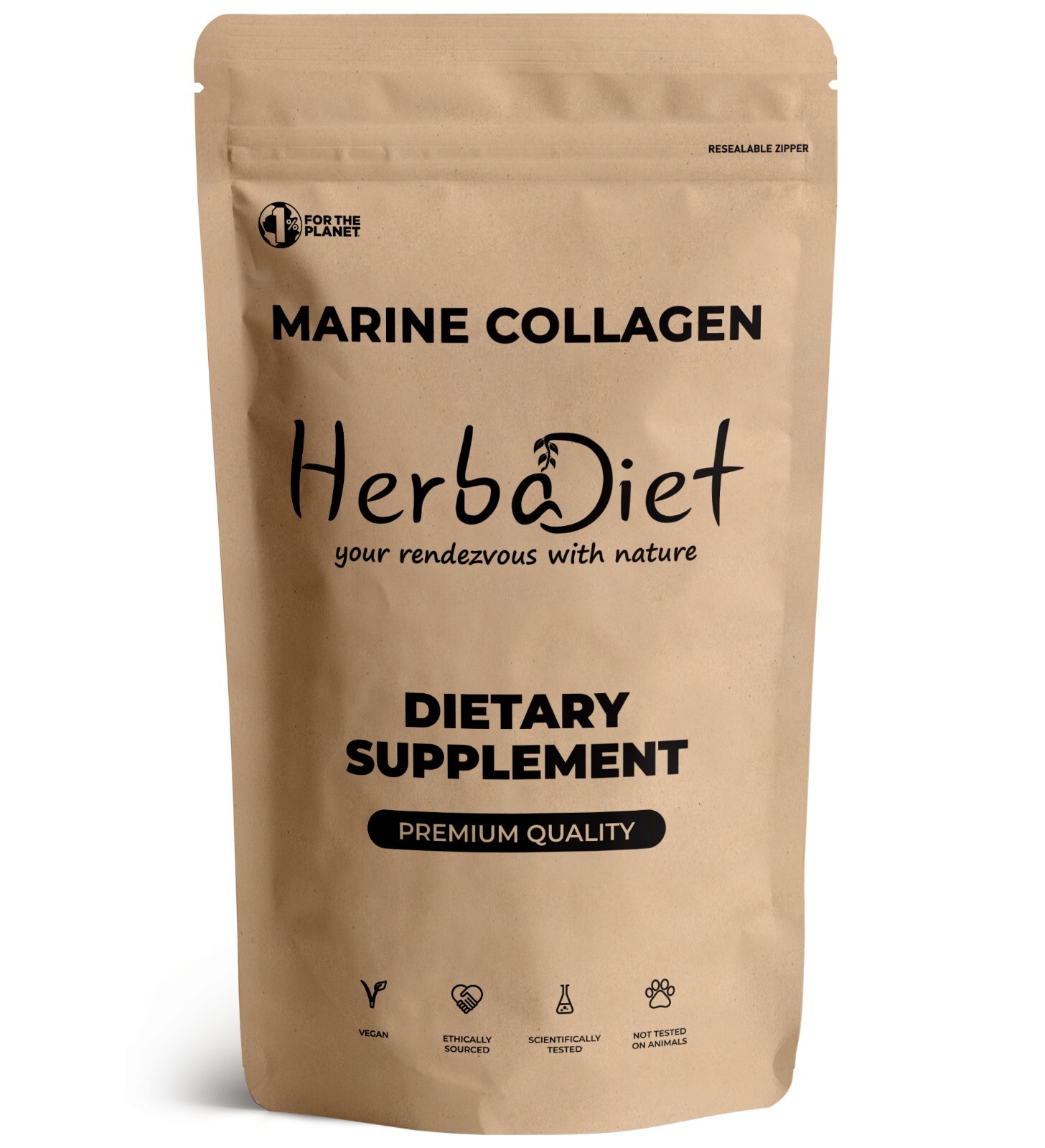 Marine Collagen Powder Type 1 & 3 Wild Caught Fish For Hair, Skin Unflavoured