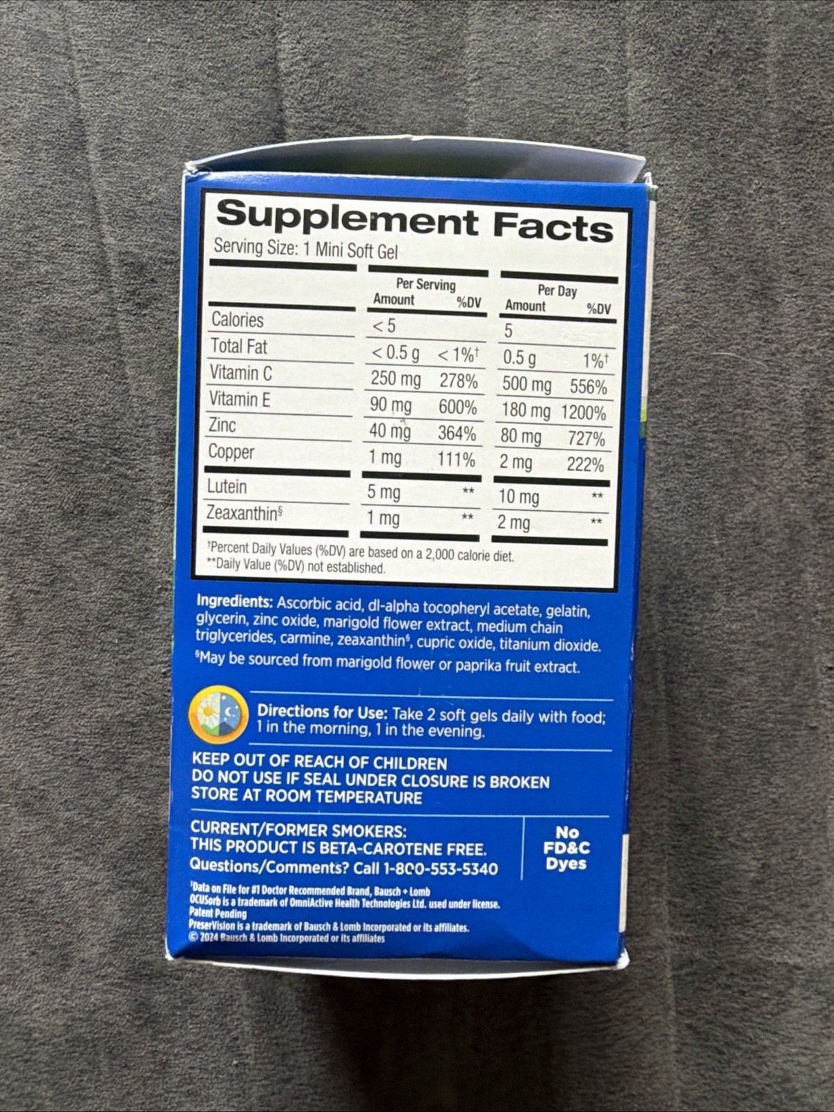 PreserVision Areds 2 Eye Vitamin and Mineral – 120 Softgels EXP 2027+
