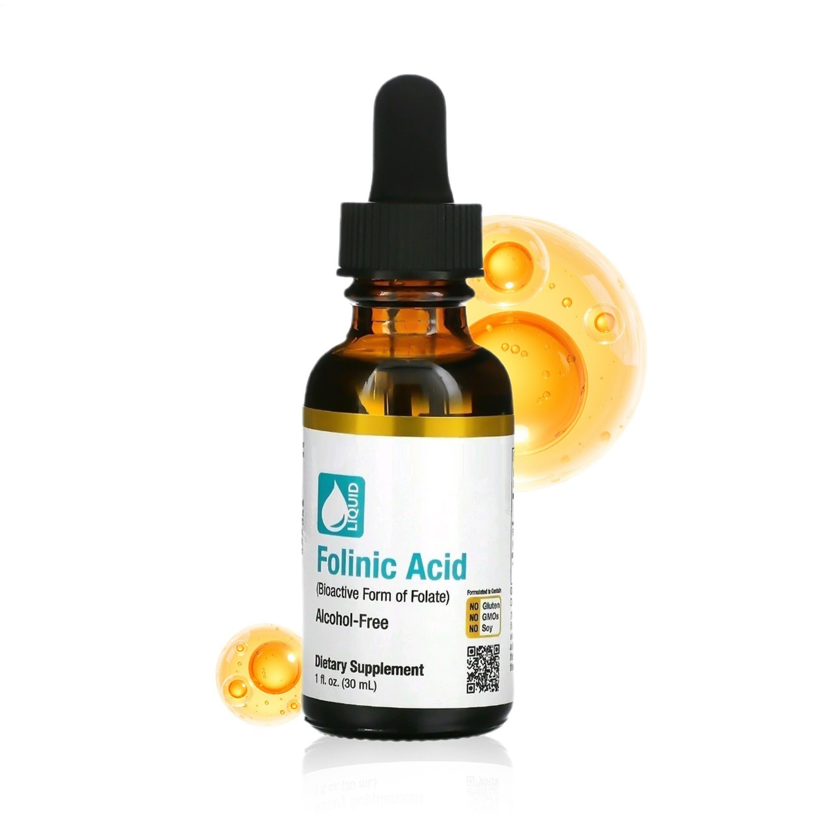 California Gold Nutrition Folinic Acid Leucovorin Alcohol Free 30ml For Cell