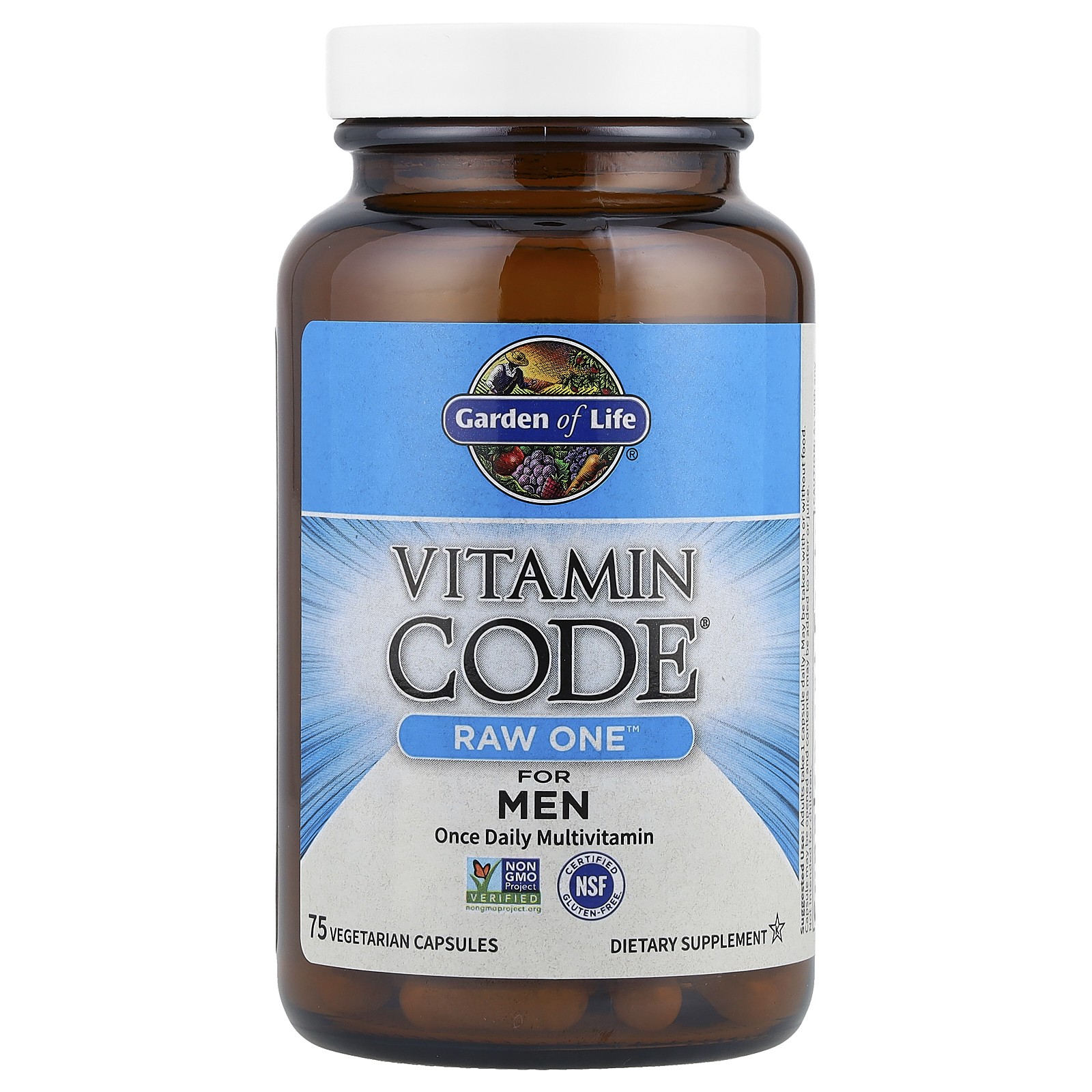 Vitamin Code, RAW One, Once Daily Multivitamin For Men, 75 Vegetarian Capsules