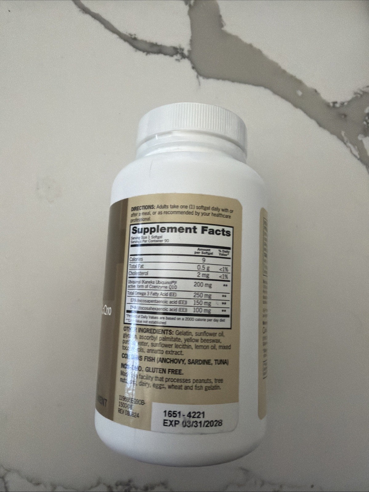 Plus Ubiquinol + Omega-3, 90 Softgels Exp 3/28