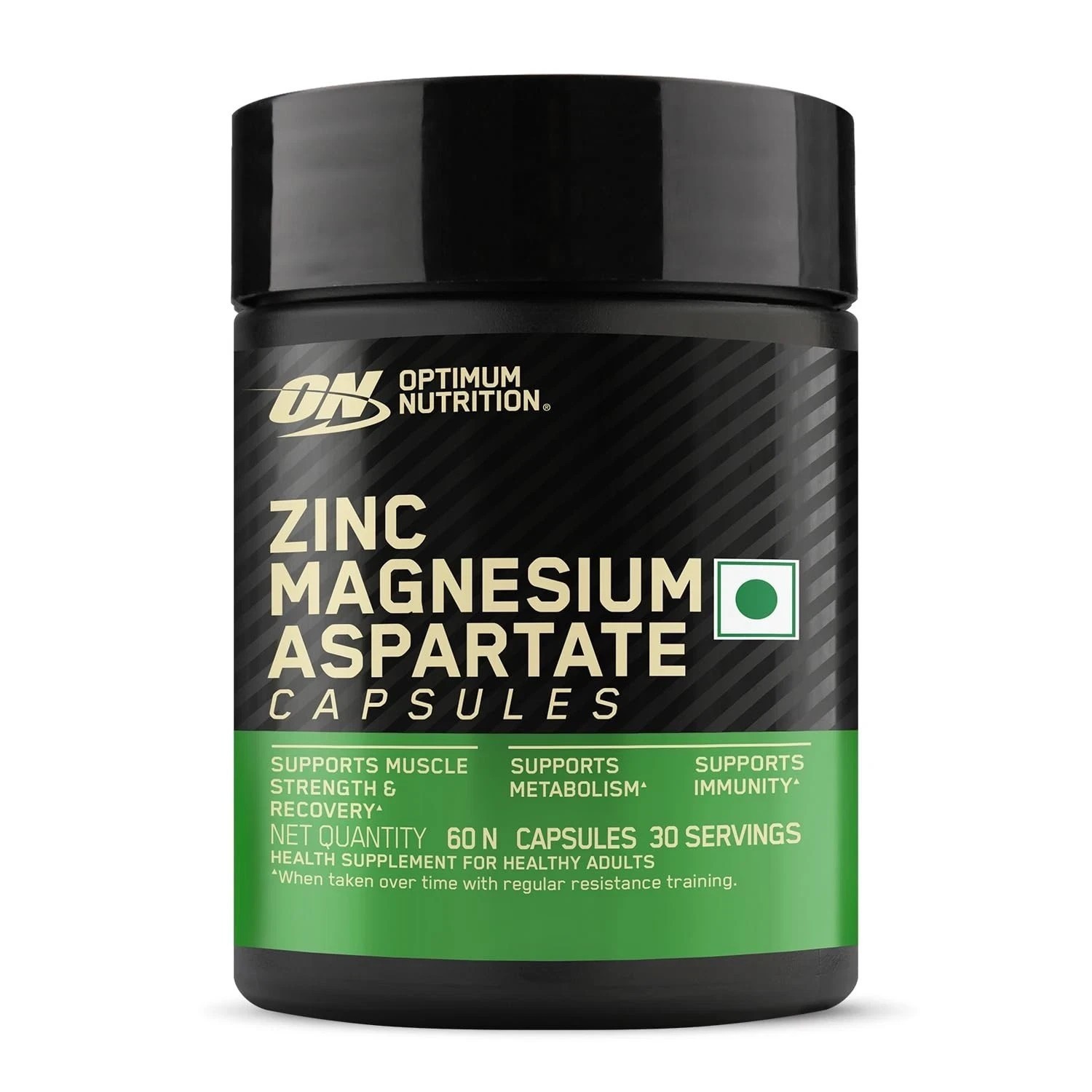 Optimum Nutrition ZMA 60 Caps Zinc Magnesium Aspartate | Strength & Recovery