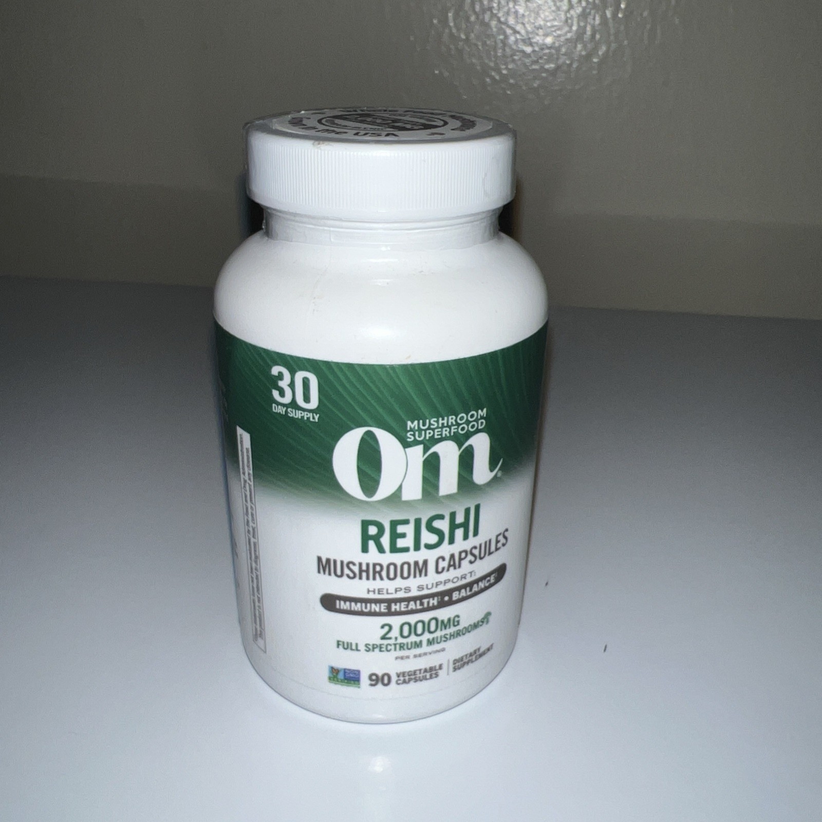 Reishi Om Mushrooms Superfood 90 Veg Caps Daily Boost Capsules BB 04/2027