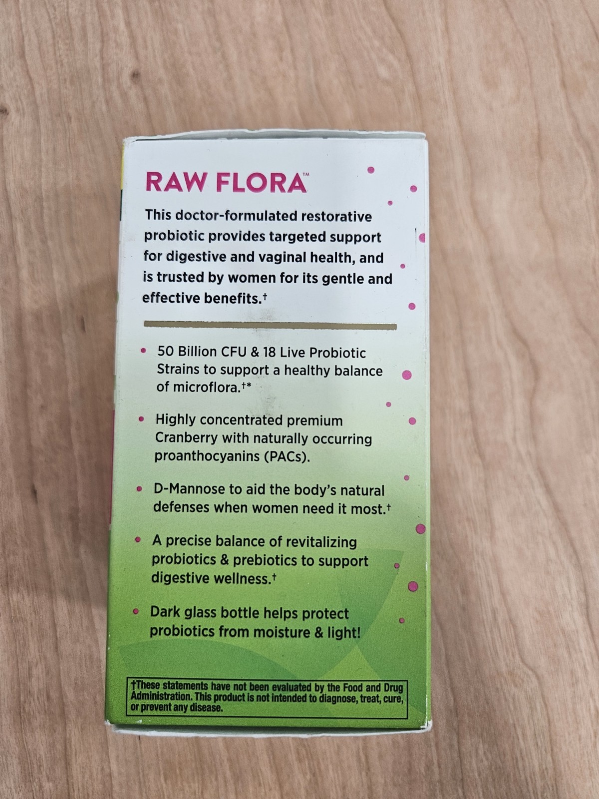 Nature’s Truth Women’s Care Raw Flora Probiotics 50 Billion CFU 33 Caps Exp 2/27