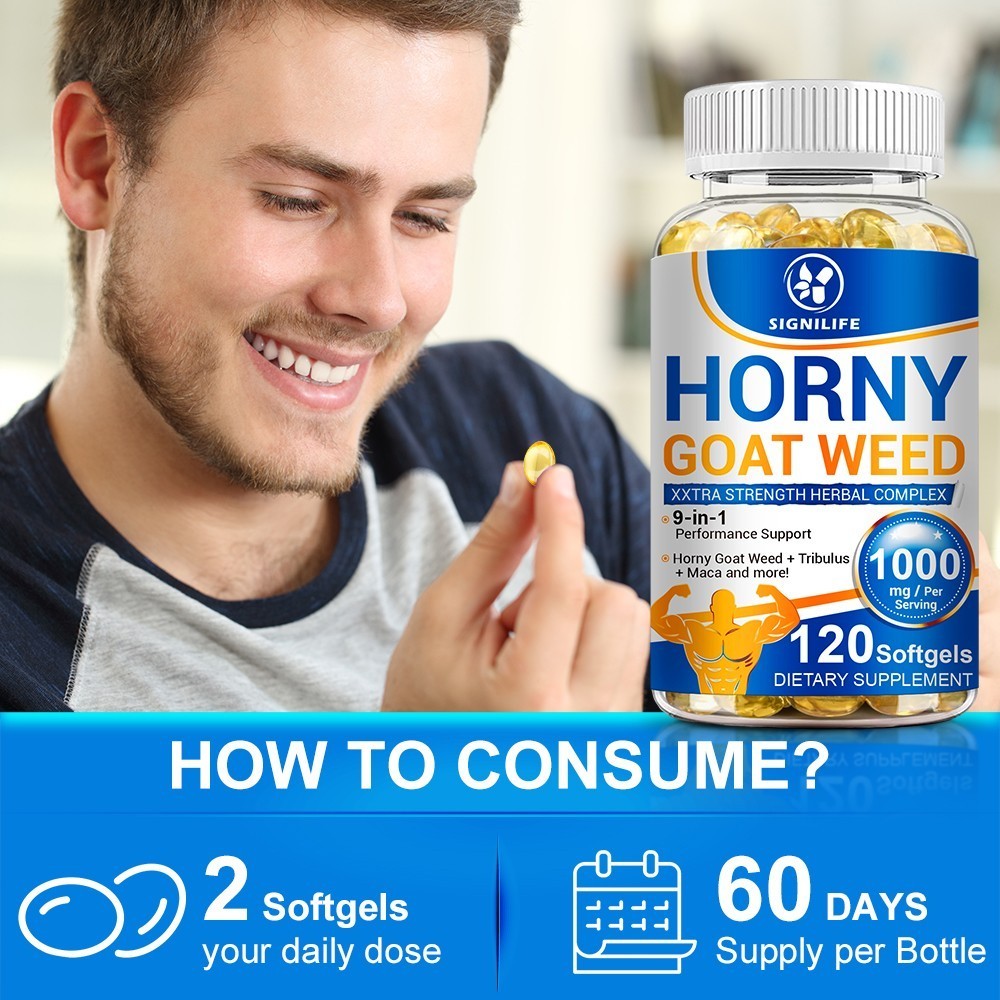 STRENGTH Horny Goat Weed Extract W/ Maca Root Powder, Saw Palmetto, L-Arginine-