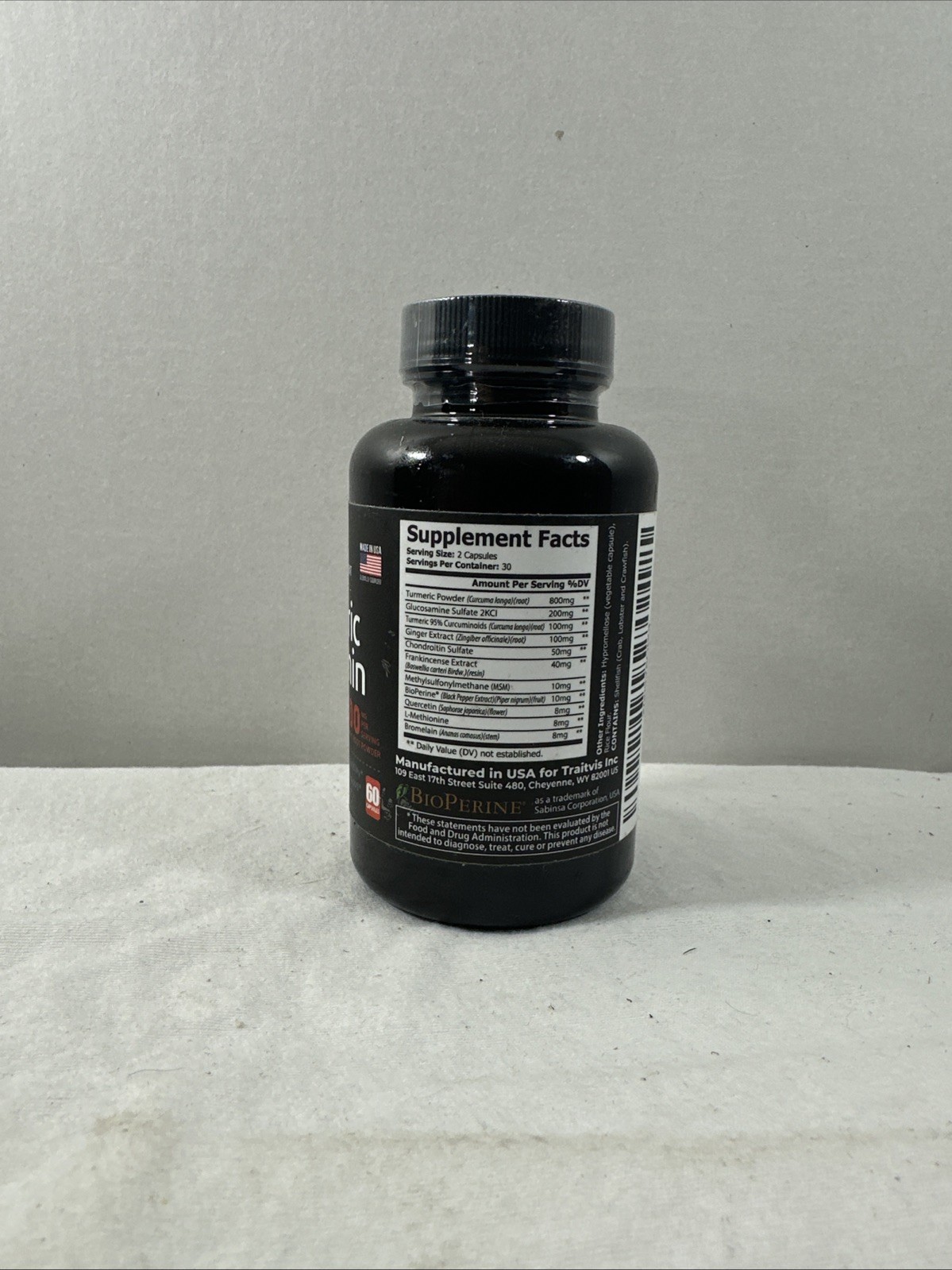 Raw Science Turmeric Curcumin 60 Capsules Exp 10/26