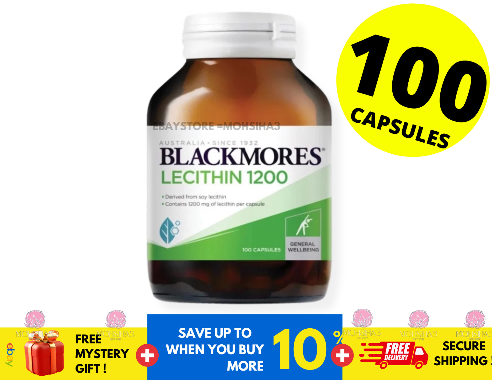 BLACKMORES LECITHIN 1200MG 100’S -Cell Growth/Regulatin/Function
