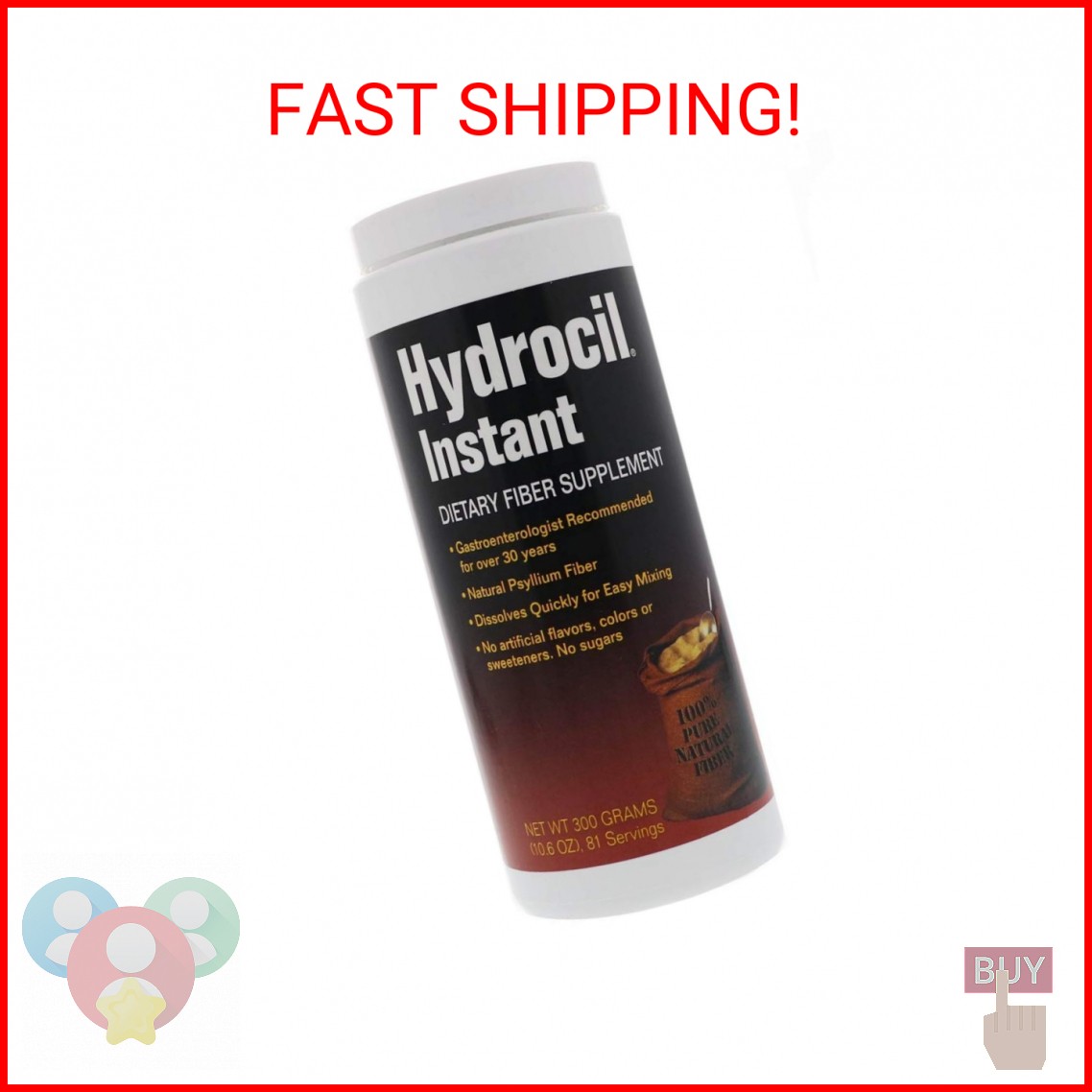 Hydrocil Dietary Fiber Supplement 10.6 Ounce, Dietary Fiber Supplement, Dissolve