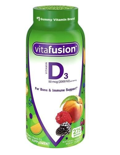 NEW VITAFUSION D3 50MCG 2000 IU BONE IMMUNE SUPPORT 275 GUMMIES 12/2025