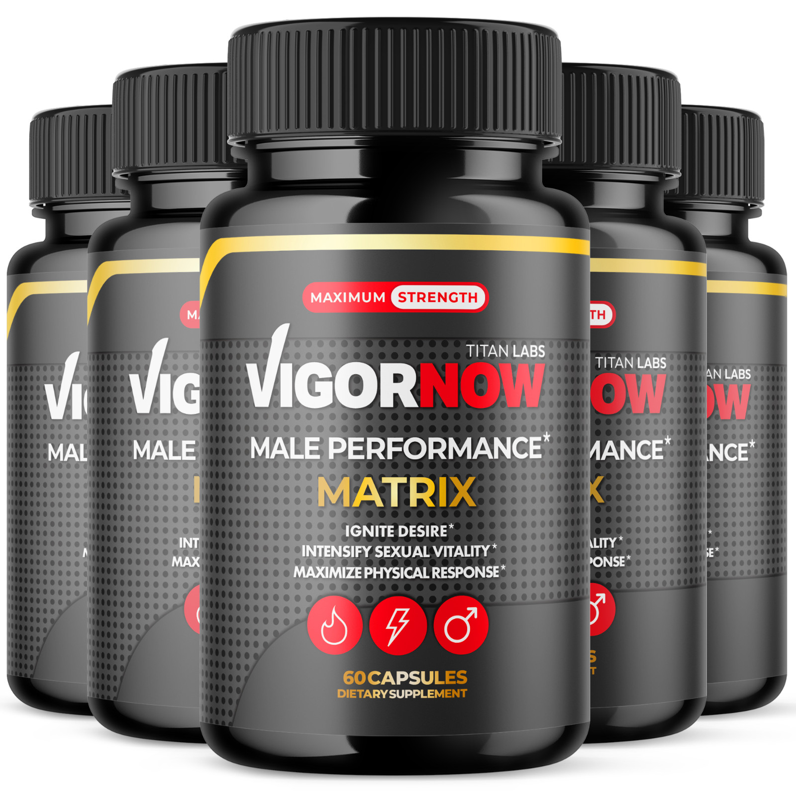 (5 Pack) Vigornow Advanced Male Health Support Supplement Vigor Now 300 Capsules