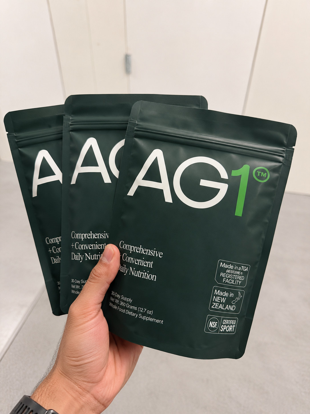 Pack of 3 AG1 Athletic Green 30 Day Supply 13.8 Oz Exp 2027