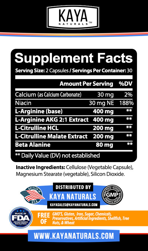 (2 Pack) Nitric Blast 60ct, L-Arginine Nitric oxide, NO3, Testosterone Booster