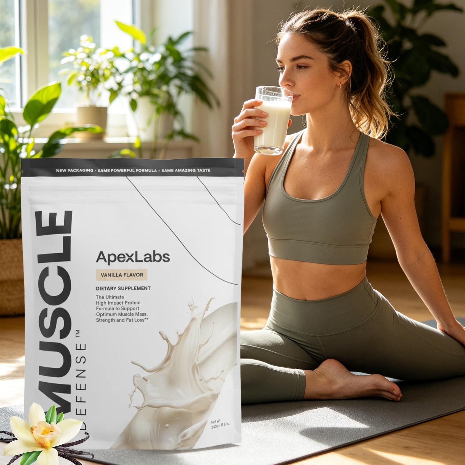 APEX LABS MUSCLE DEFENSE VANILLA FLAVOR – 8.57 OZ