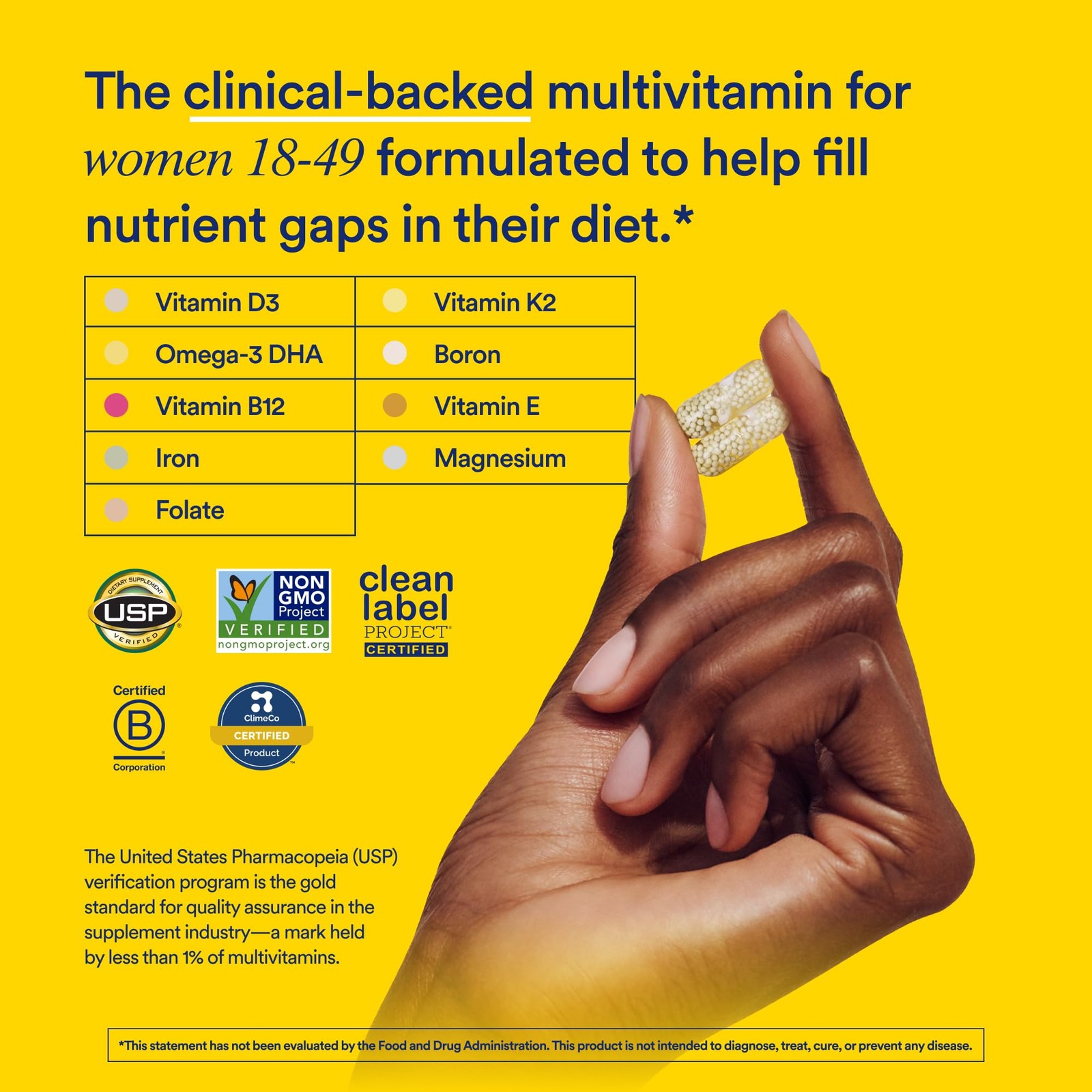 18 Multivitamin USP Verified 60 Capsules 30 Servings Clinical Backed Key