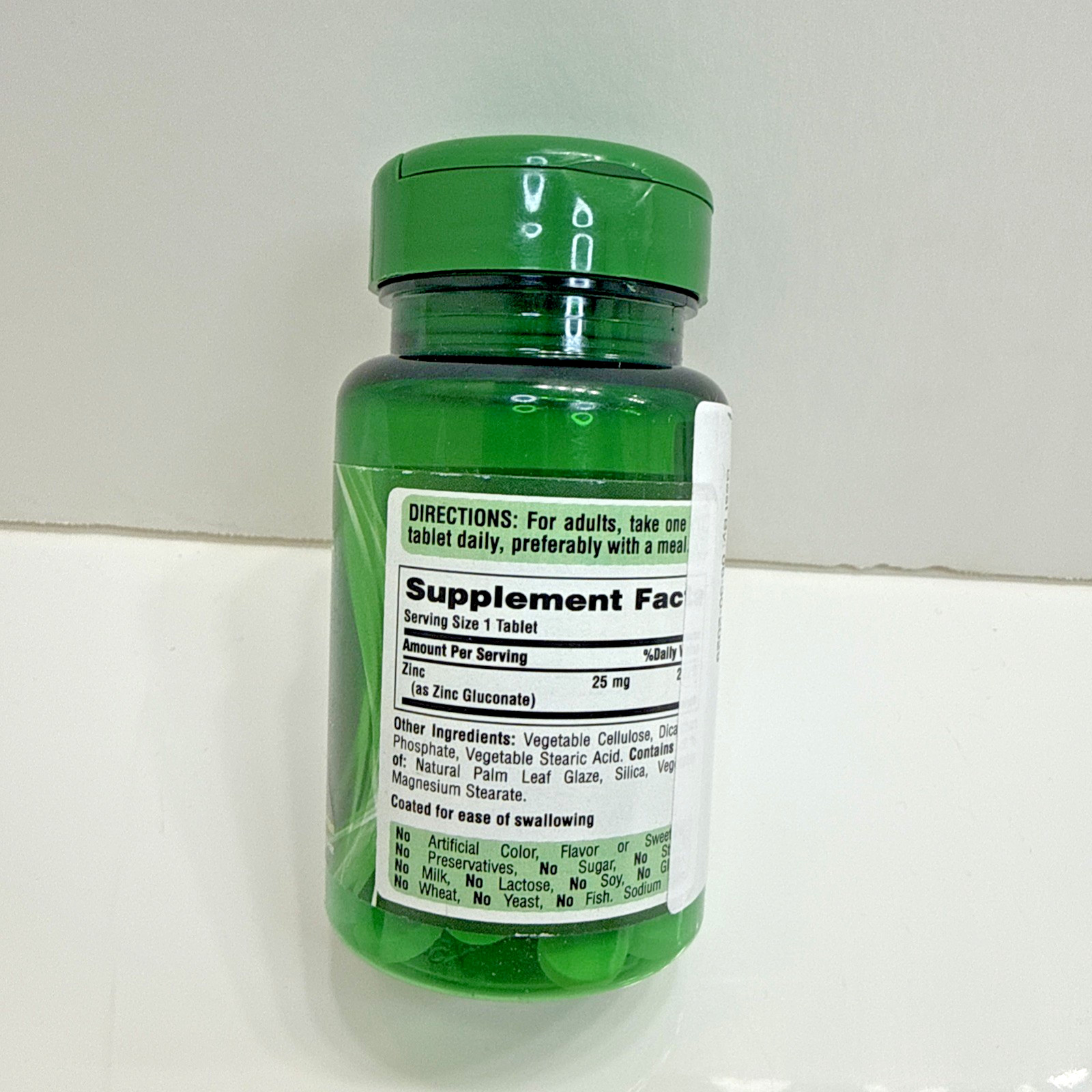Puritans Pride Zinc (Zinc Gluconate) – 25 mg – 100 Tablets – 2 PACK – EXP 06/29