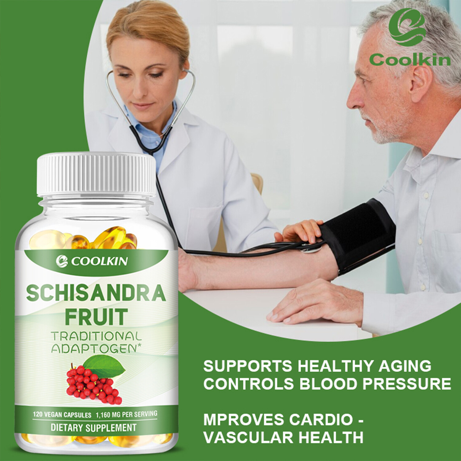 Schisandra Fruit 1160mg – Relieve Stress, Promote Relaxation, Improve Cognitive