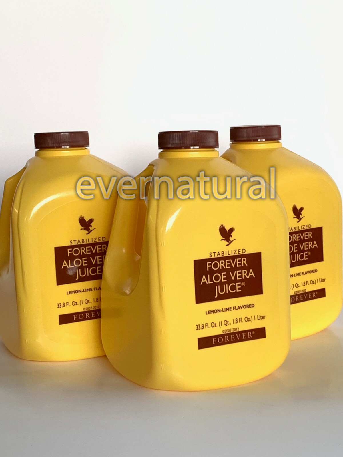 3 bottles of Forever Aloe Vera Juice 33.8 fl.oz Original Rare