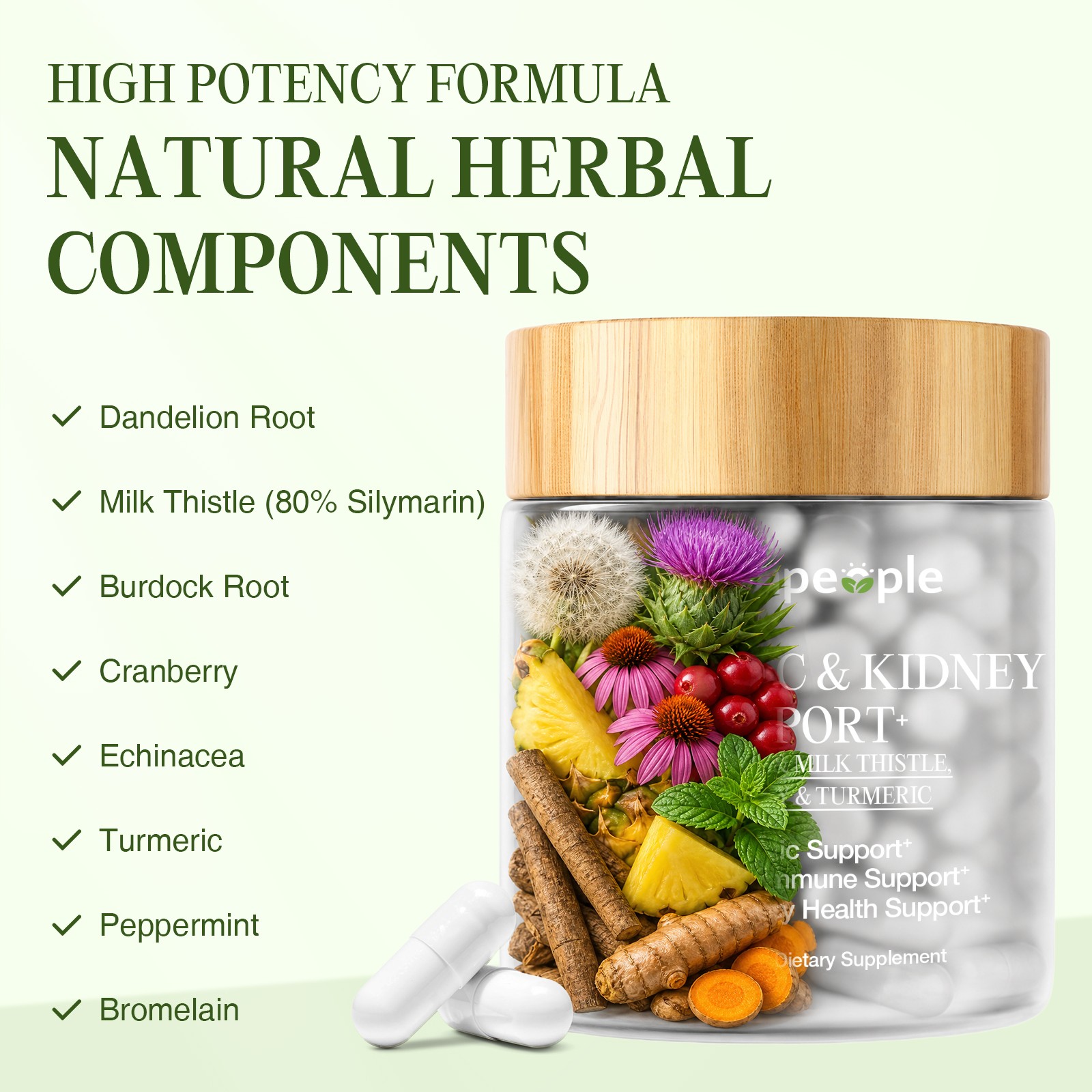 Lymphatic & Kidney Support – Kidney Cleanse, Detox & Repair 60Capsules