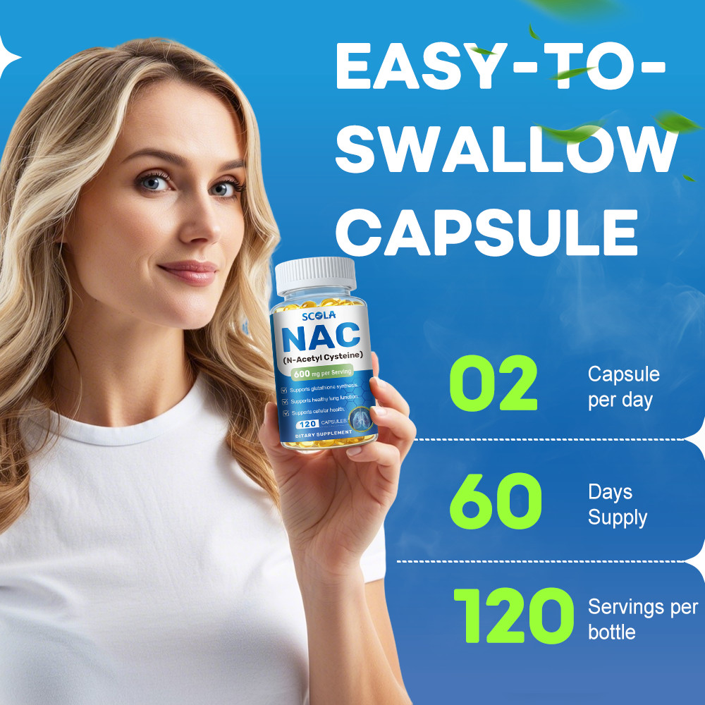 NAC (N-Acetyl Cysteine) 600mg Supports Antioxidant Detoxifying Lung Health