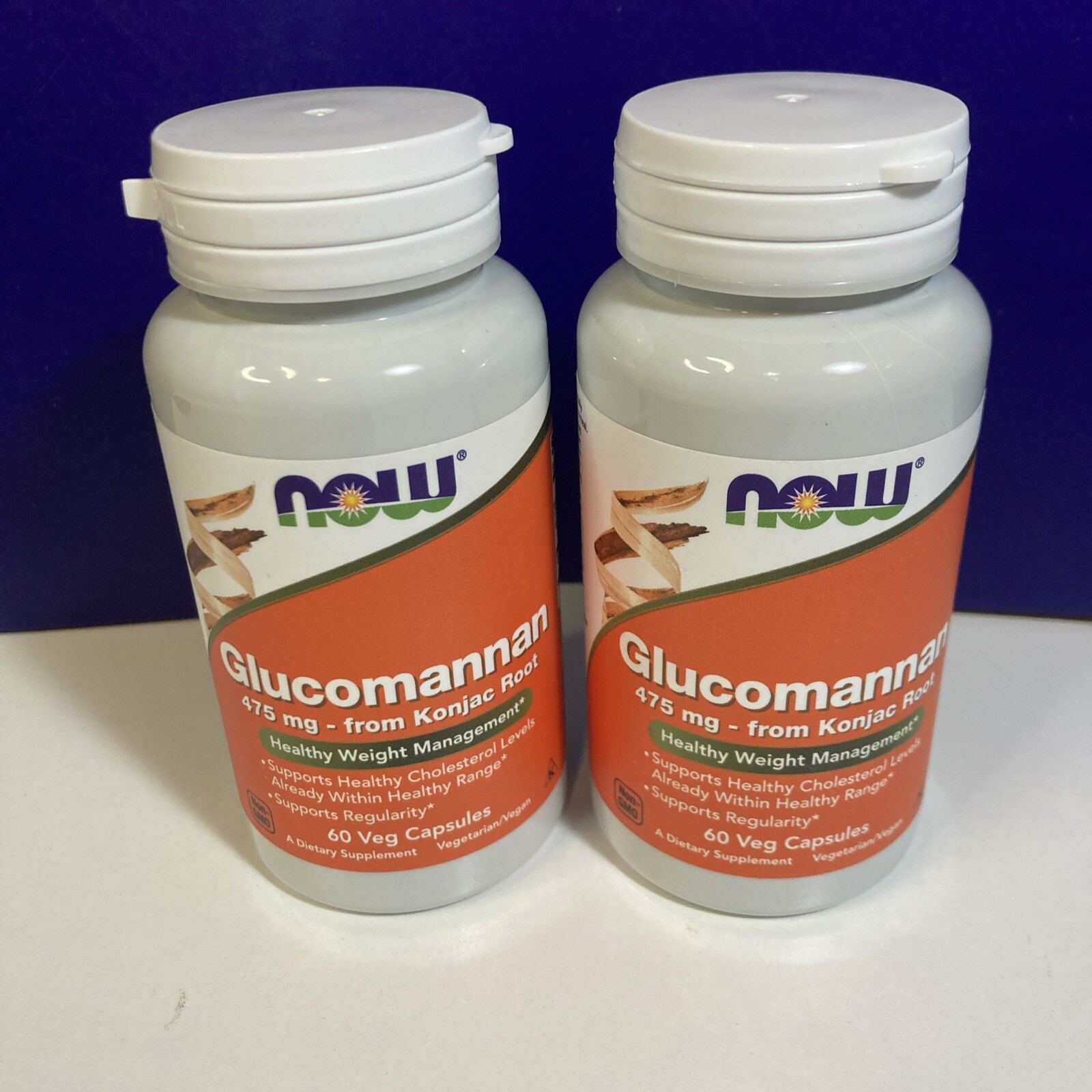 2X: Now Glucomannan Support & Weight Management 60 Veg Capsules – Exp 8/2026