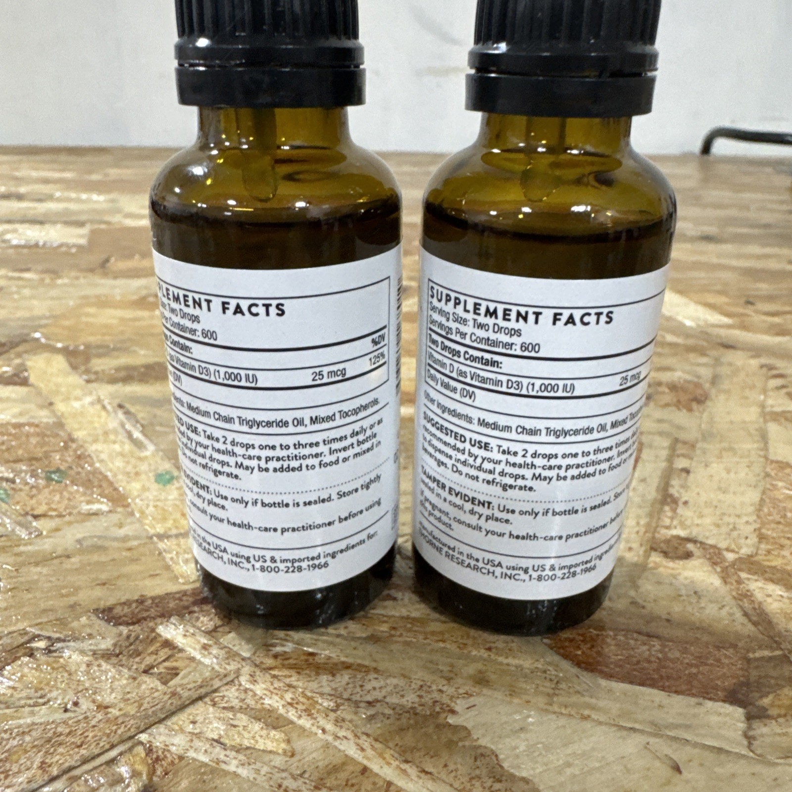 Vitamin D Liquid, 2 PACK, 1 fl oz (30 ml), 1000 IU / 25 mcg per serving