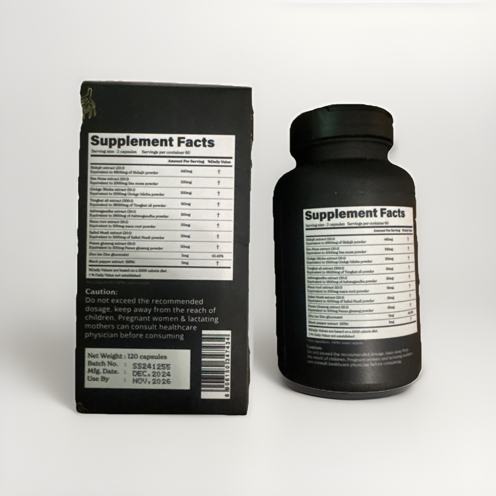 Better Alt Shilajit Sea Moss TA Ashwagandha 92 Minerals Sup. 120serv EXP 11/2026