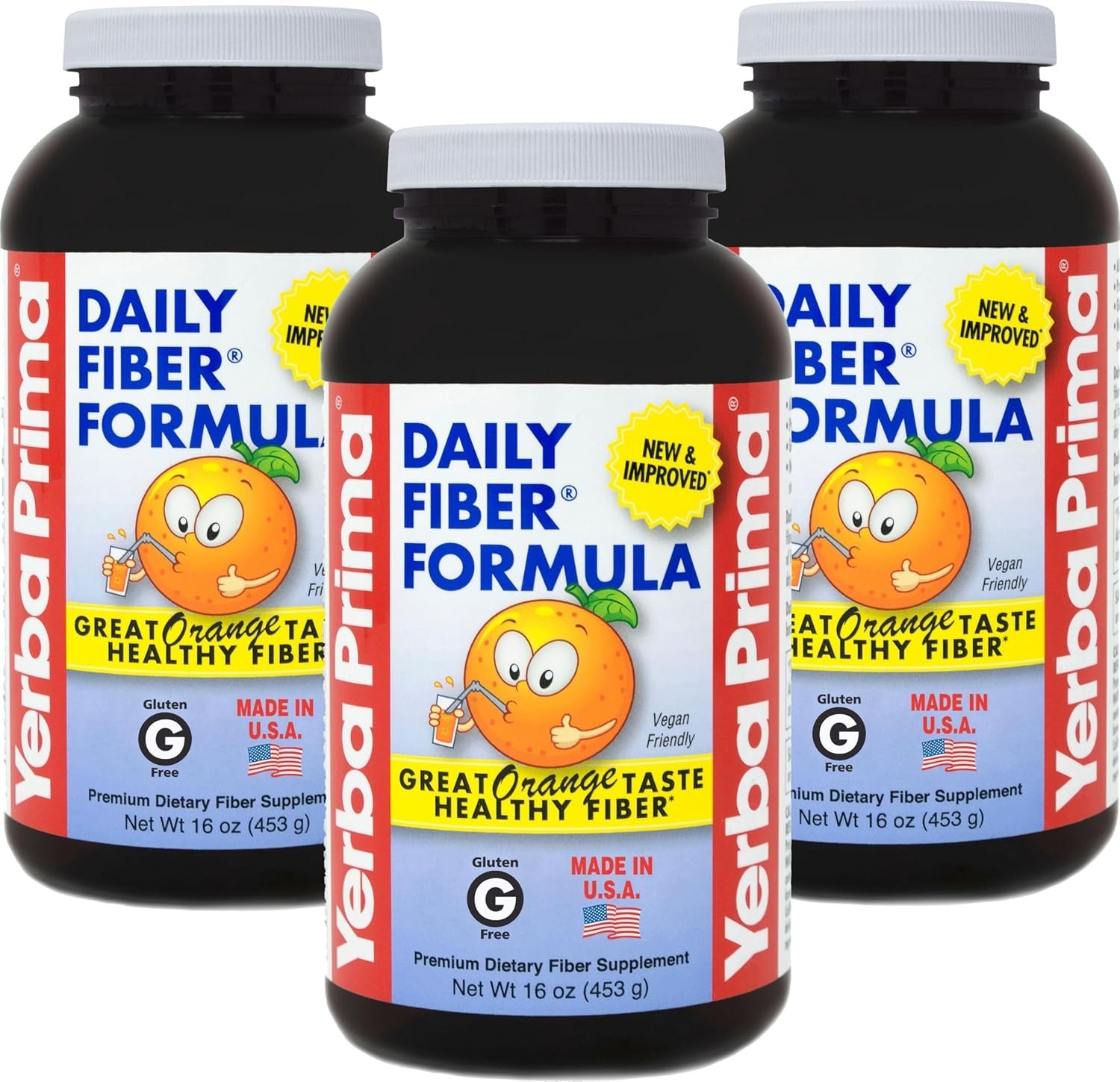 Daily Fiber Formula 16 oz Powder Pack of 3 – Great Tasting Digestive Support
