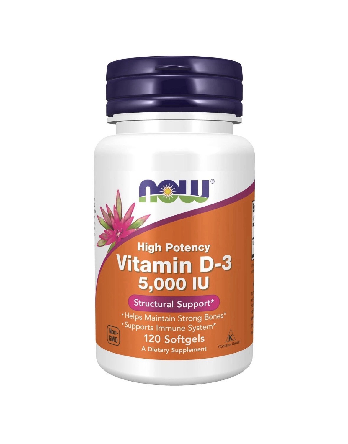 NOW Foods Vitamin D-3 5000 IU 120 Softgels